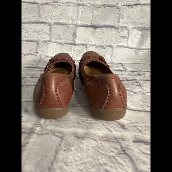 Clarks Collection Leather Ballet Flats Meadow Rae Tan Leather Women’s Size 8 - Picture 7 of 9
